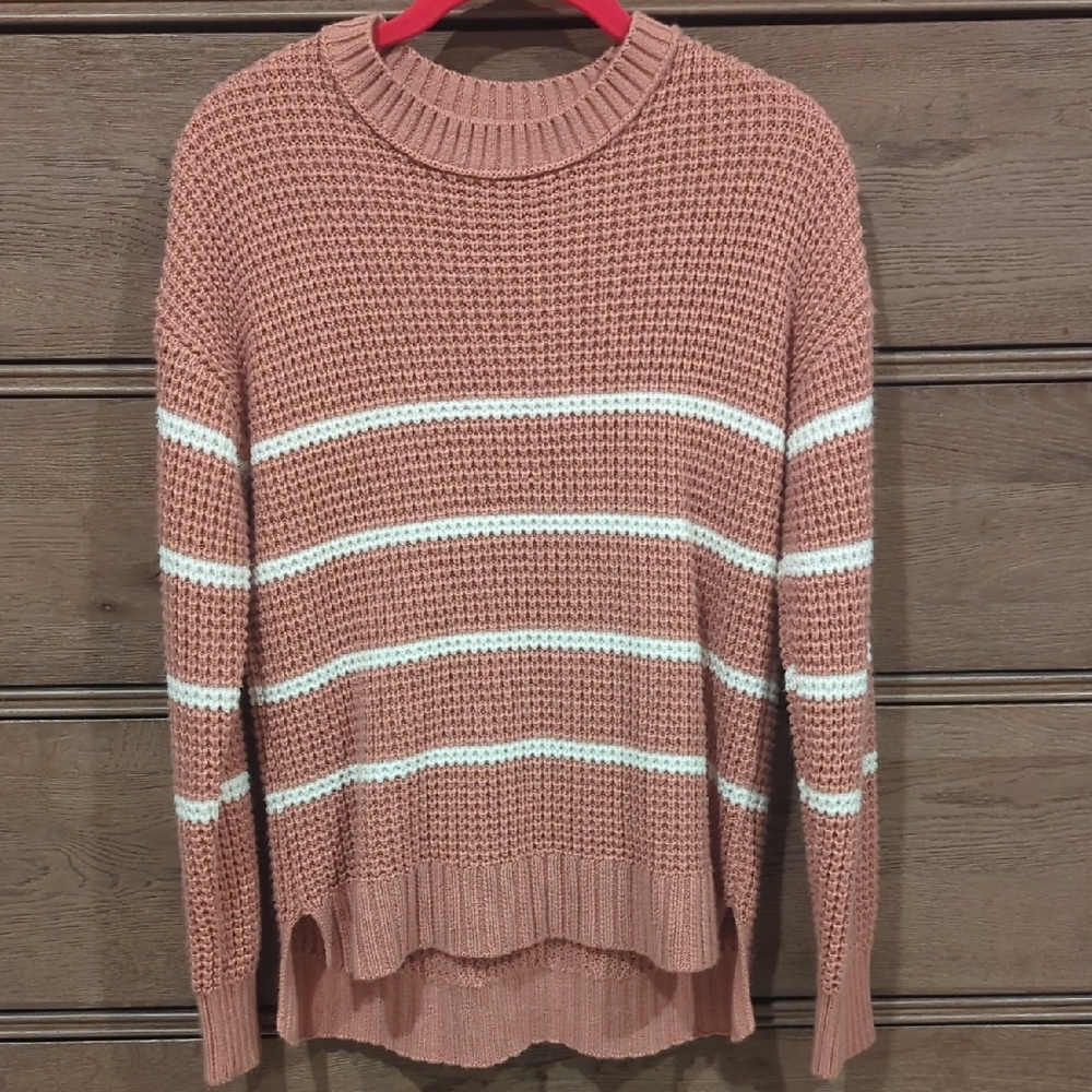 SO Women's Knit Sweater - Rose and Cream